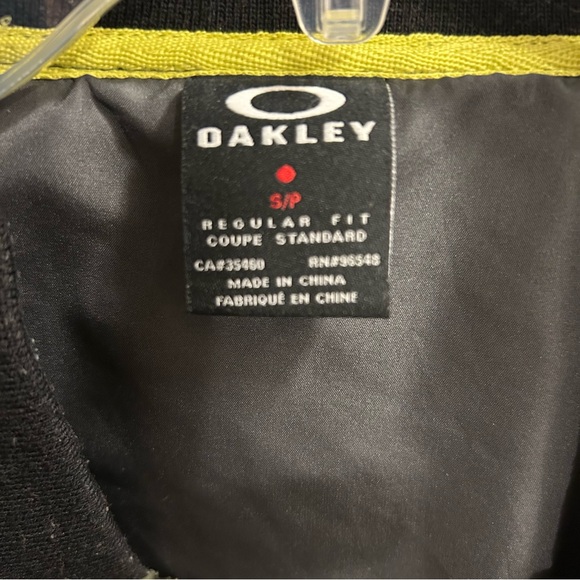 Oakley Bomber Jacket Small Full Zip Up Quilted Army Green - Picture 3 of 4